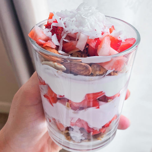 Strawberry Cheesecake Protein Parfait