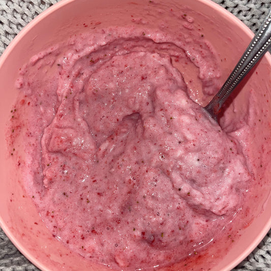 EASY Strawberries and Cream Froyo