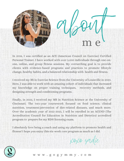 Six-Week Core Program with Sadie Meyer (she/her/hers)