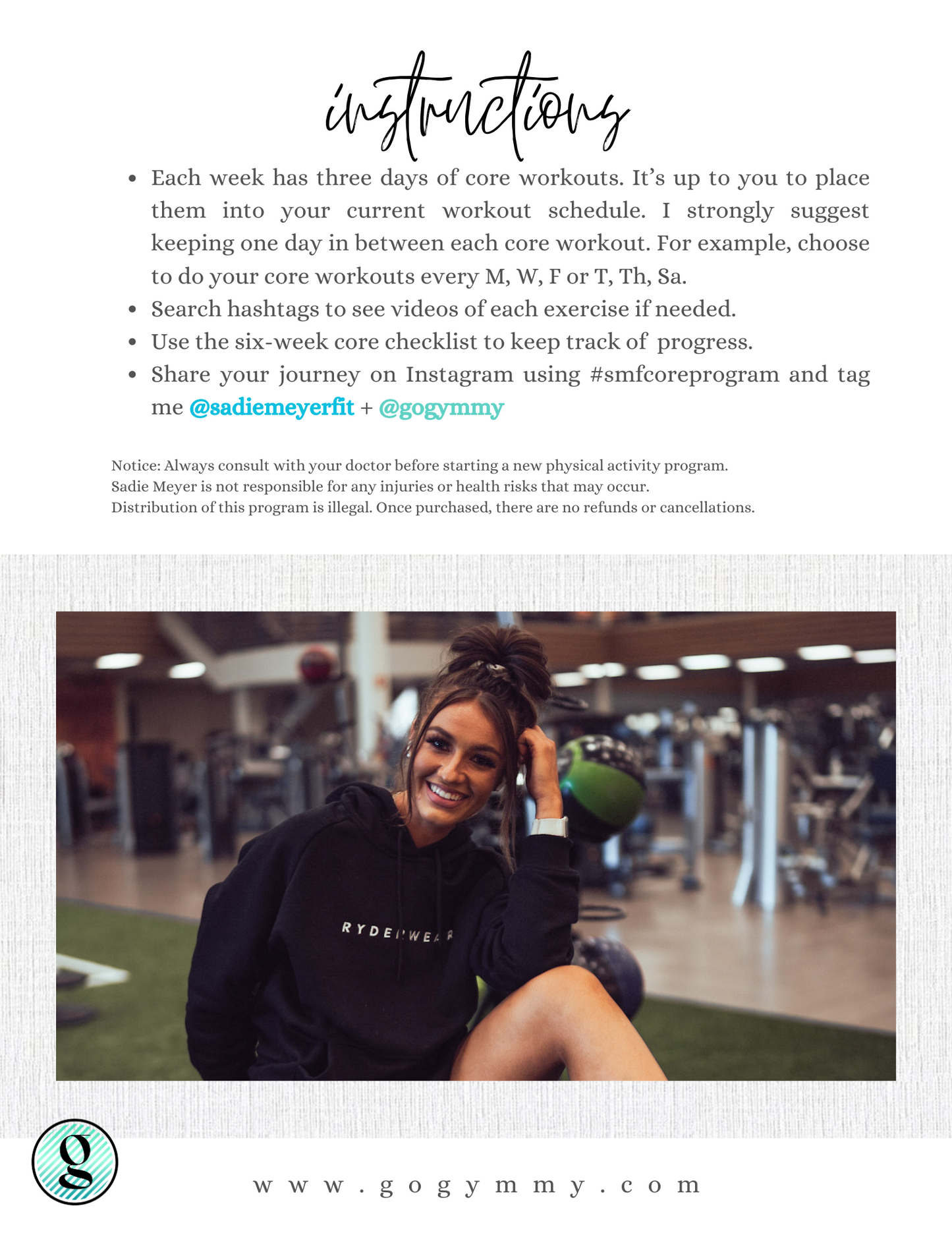 Six-Week Core Program with Sadie Meyer (she/her/hers)