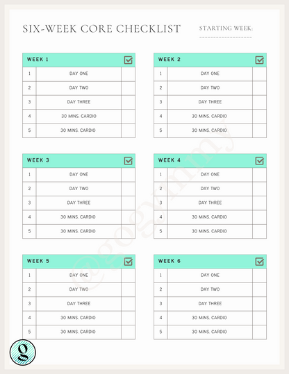 Six-Week Core Program with Sadie Meyer (she/her/hers)